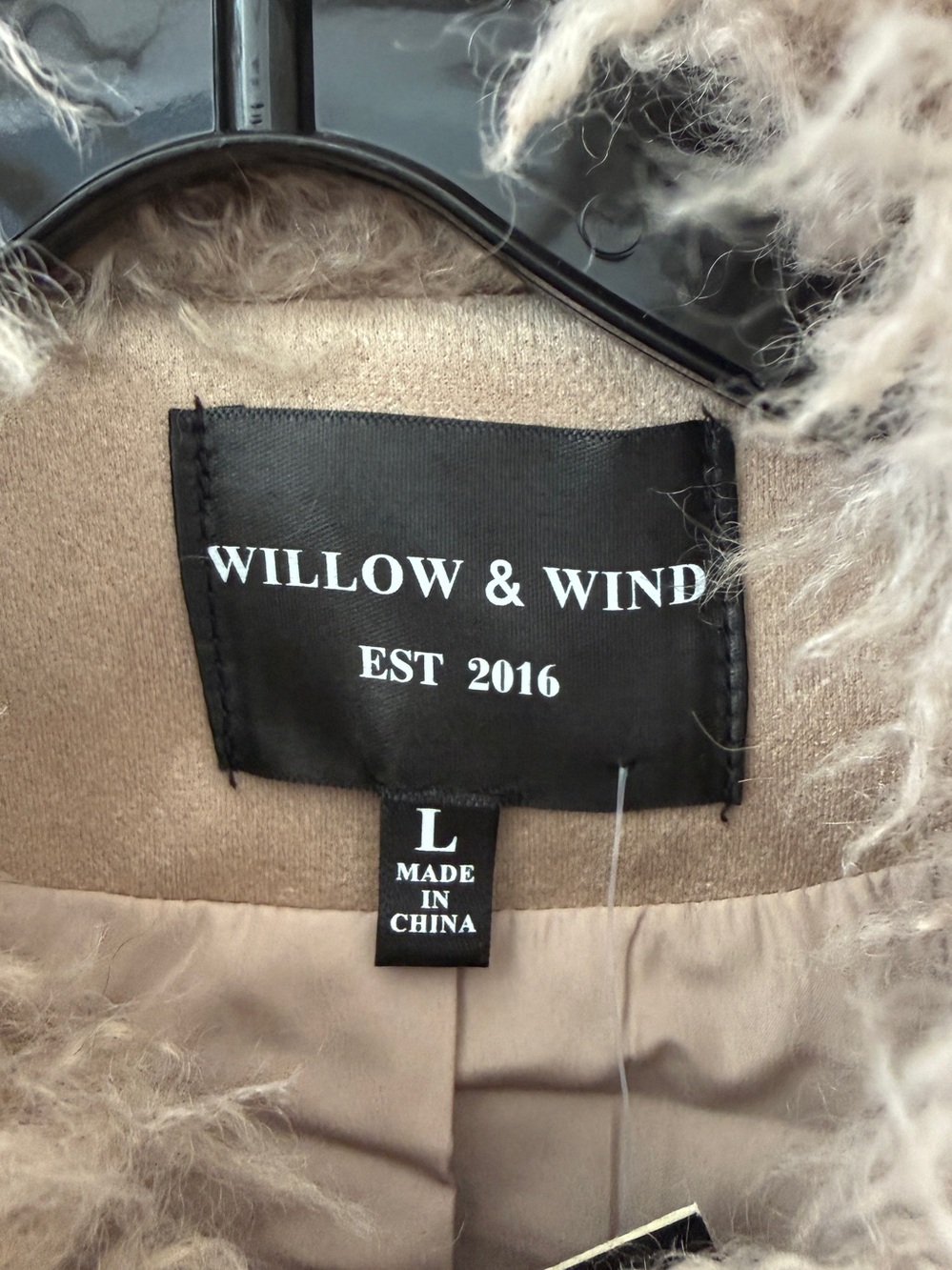 WILLOW & WIND SUEDETTE & FAUX FUR JACKET - SZ L  NEW - Picture 12 of 13